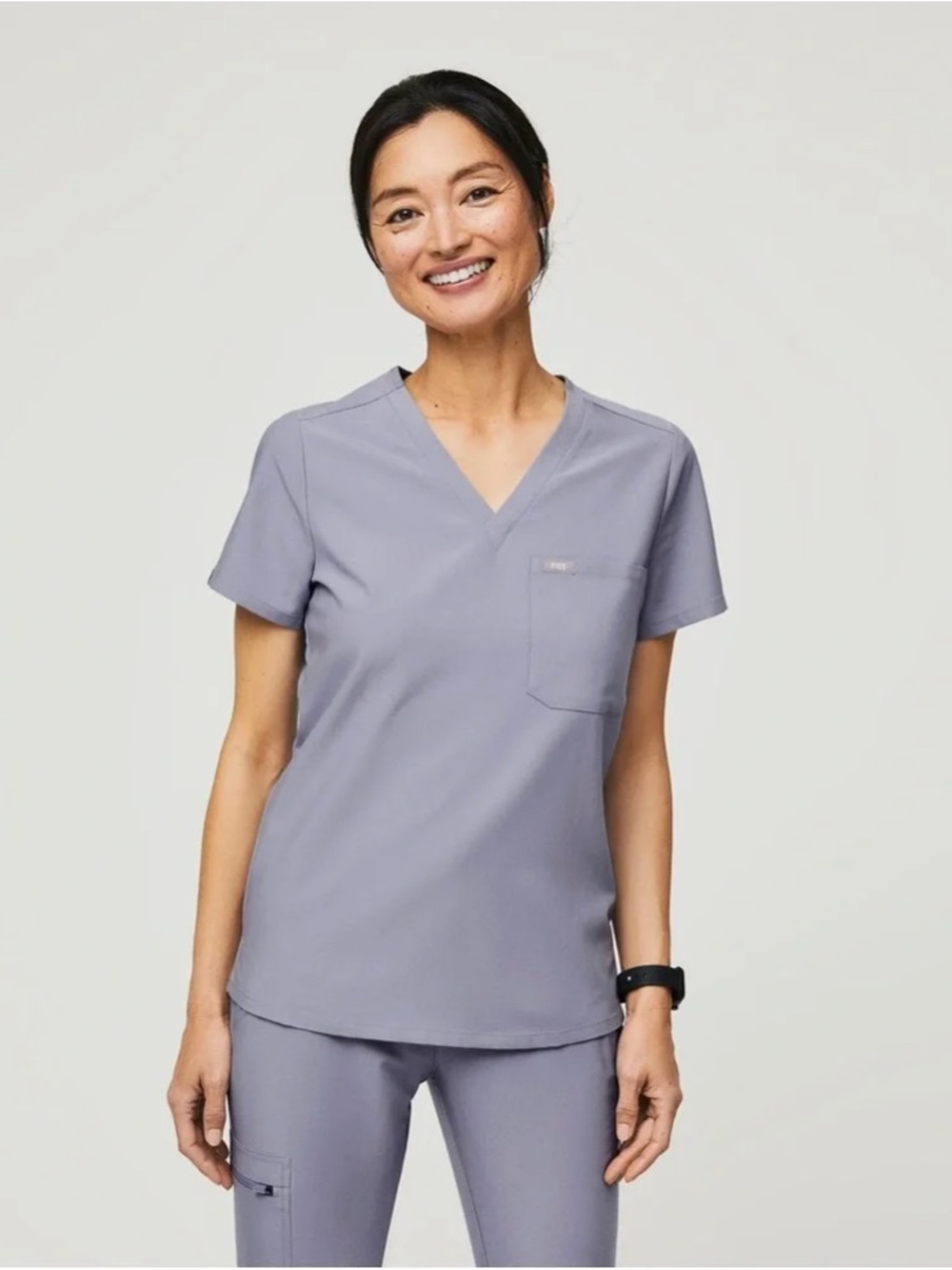 FIGS Women’s Medium Vapor Blue Space Dye Catarina Scrub Top